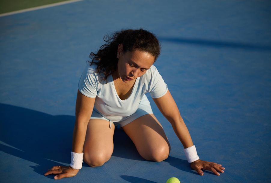 fatigued tennis woman fatigued tennis woman