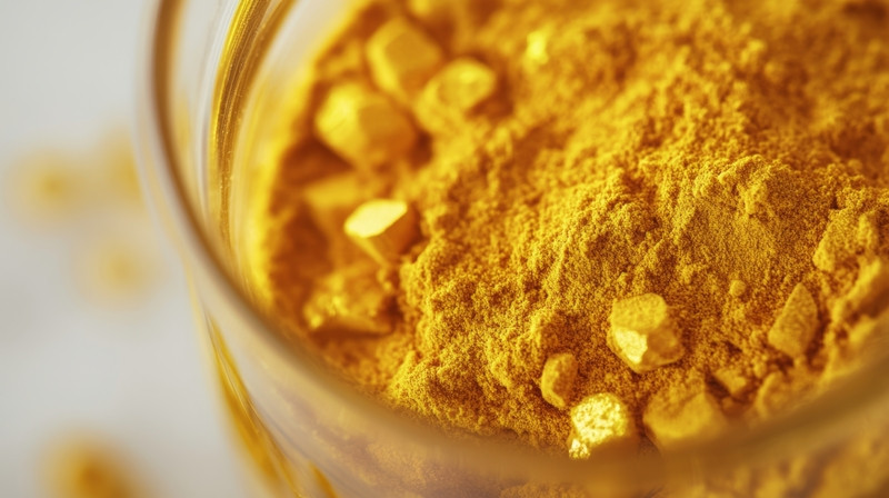 Macro Shot of Dihydroberberine Compound in a Lab Environment.