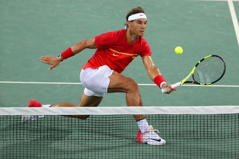 Nadal in a tennis match