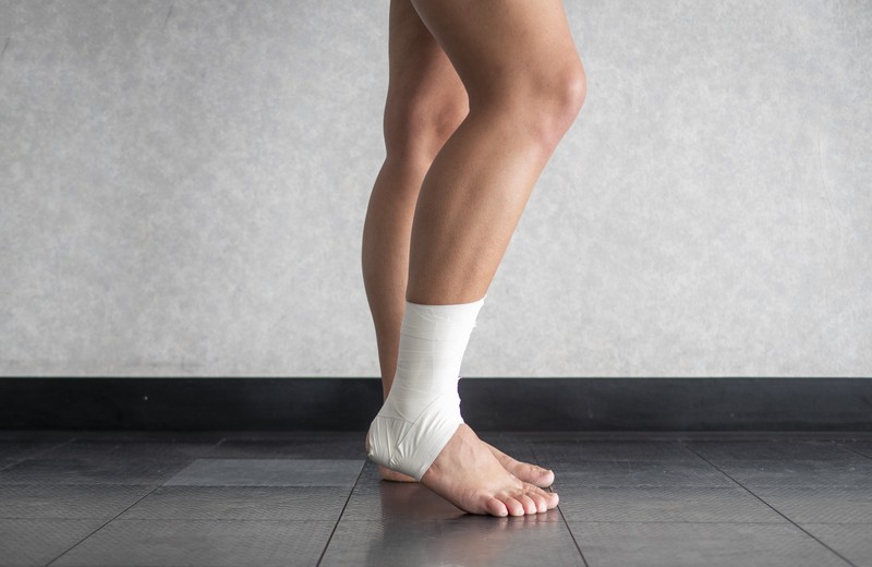 ankle taped