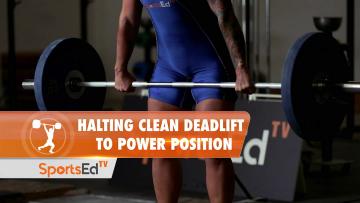 Halting Clean Deadlift To Power Position