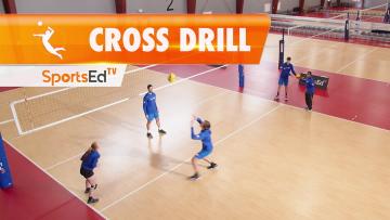 VOLLEYBALL CROSS DRILL (4 PLAYERS)