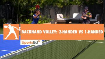 Pickleball Lesson - Backhand Volley: 2 Hand vs 1Hand