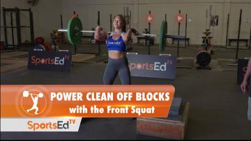 Power Clean Off Blocks With The Front Squat